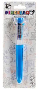 balpen 10-kleuren junior 0,7 mm 16 cm blauw