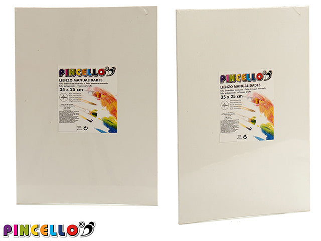 canvaspaneel 35 x 25 x 0,3 cm wit