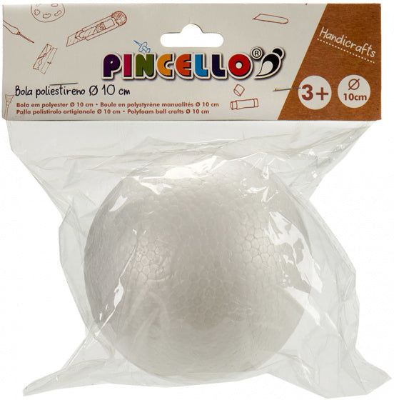 styropor-model bal junior 10 cm polystyreen wit