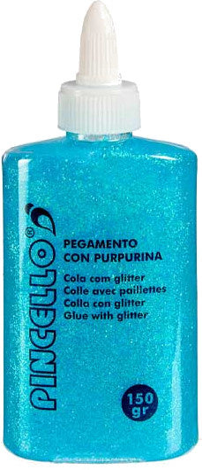 glitterlijm junior 150 ml lichtblauw