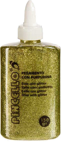 glitterlijm junior 150 ml geel