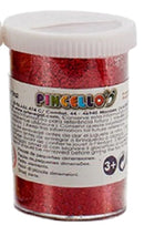 knutselglitters junior 80 gram rood