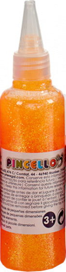 glittertube 80 gram 4 x 15 cm oranje
