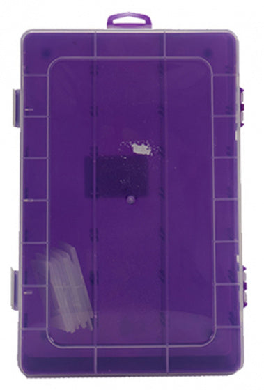 hobbygereedschapskoffer 21 x 12 x 3 cm paars 5-vaks