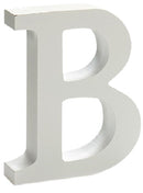 hobbyletter B junior 2 x 11 cm hout wit