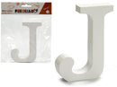 hobbyletter J junior 2 x 11 cm hout wit