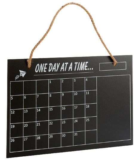 kalender 26 x 39,5 cm leisteen zwart/wit