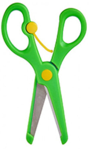 kinderschaar junior 19,5 x 7,5 cm staal groen/geel