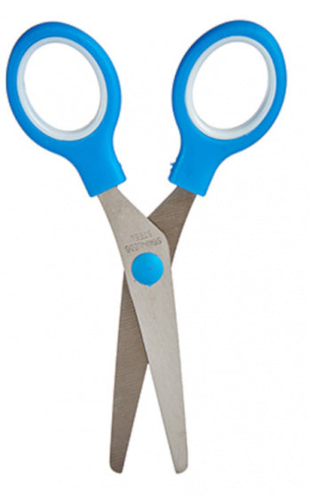 kinderschaar junior 19 x 7,5 cm staal blauw