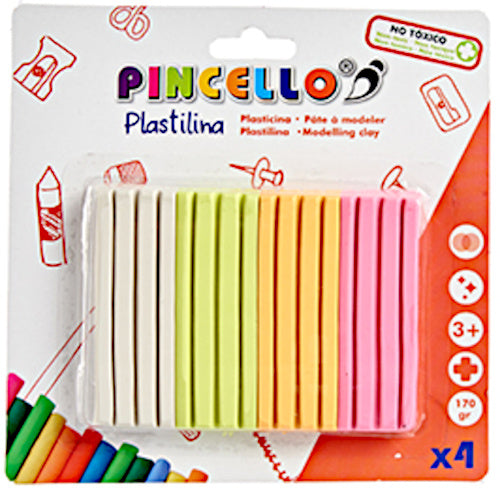 kleiset junior 8,5 cm klei roze/oranje 4-delig