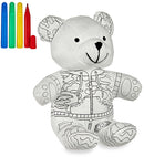 kleurknuffel beer 13 x 19 x 24 cm polyester wit 5-delig