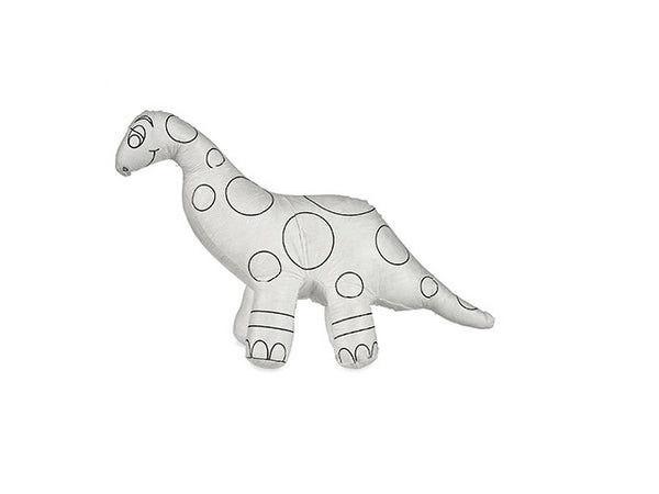 kleurknuffel Dino 26 x 21 cm polyester 2-delig
