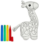 kleurknuffel giraffe 15 x 9 x 23 cm polyester wit 5-delig
