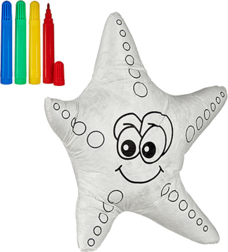 kleurset knuffel junior 26 x 26 x 7 cm pluche 5-delig