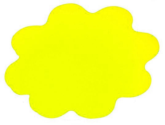 knutselpapier wolk junior 26 cm geel 10 stuks
