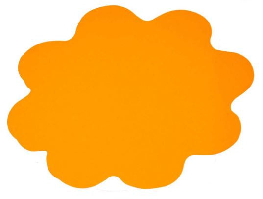 knutselpapier wolk junior 26 cm oranje 10-stuks