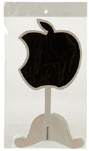 krijtbordje apple 15 x 13,5 x 25 cm karton wit/zwart