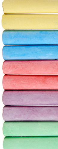 krijtjes junior geel/blauw/groen/oranje/rood 60 stuks