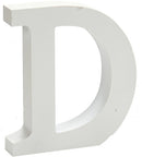 hobbyletter D junior 2 x 11 cm hout wit