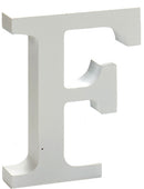 hobbyletter F junior 2 x 11 cm hout wit