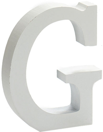 hobbyletter G junior 2 x 11 cm hout wit