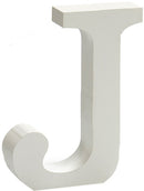 hobbyletter J junior 2 x 11 cm hout wit