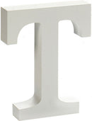 hobbyletter T junior 2 x 11 cm hout wit