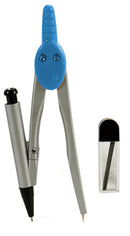 passer 15,5 x 5 cm staal blauw/zilver 3-delig