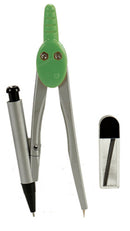 passer 15,5 x 5 cm staal groen/zilver 3-delig