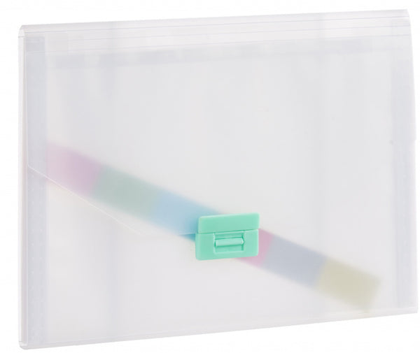 portfoliomap 25 x 32,5 cm A4 transparant/groen 2-delig