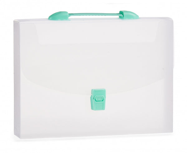 portfoliomap 25 x 32,5 cm A4 transparant/groen