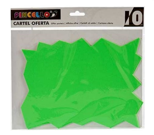 promotiestickers 25 cm papier groen 10 stuks