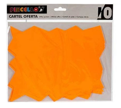 promotiestickers 25 x 26,5 cm papier oranje 10 stuks