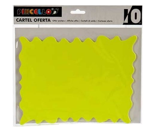 promotiestickers 26,5 cm papier geel 10 stuks