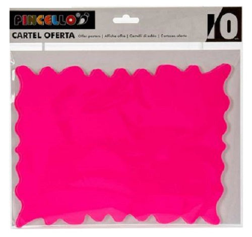 promotiestickers 26,5 cm papier roze 10 stuks