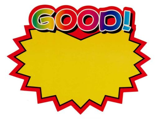 posters Good 26,5 x 25 cm papier geel 10 stuks