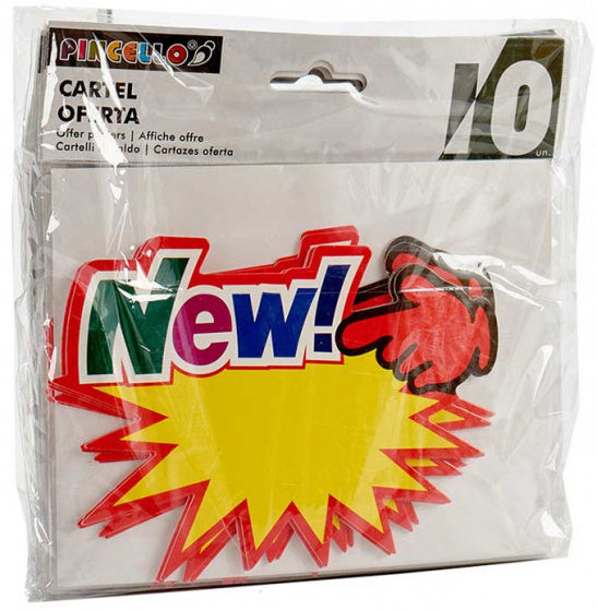 promotieposter new 10 x 14 cm papier geel 10 stuks