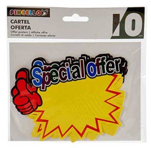 promotieposter special 14 cm papier geel 10 stuks
