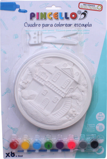 schilderschijf kasteel junior 24 ml gips wit 11-delig