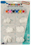 schilderset vruchten junior 6 cm gips wit 13-delig