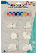 schilderset zeedieren junior 6 cm gips wit 13-delig