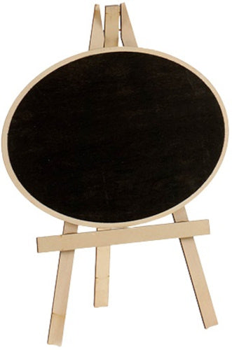 schildersezel ovaal 21 x 33 cm hout naturel/zwart