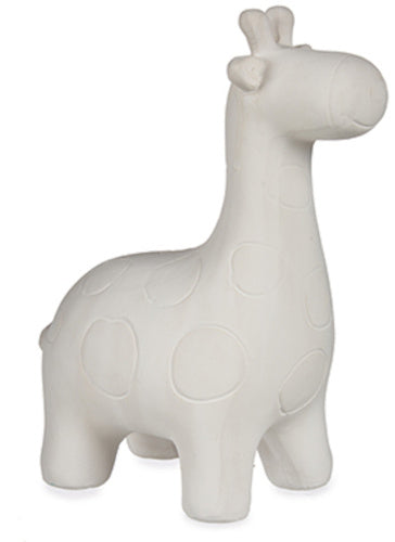 schilderspaarpot giraf junior 19 x 25 cm keramiek wit