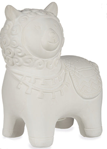 schilderspaarpot lama junior 19 x 22 cm keramiek wit