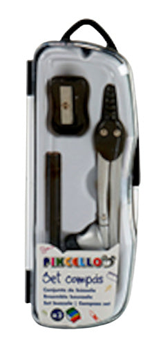 schrijfset junior staal/hout zwart 3-delig