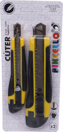 hobbymes staal geel/zwart 2 stuks