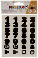 stickers cijfers junior zwart 10 stuks