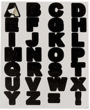stickers letters junior zwart 10 stuks