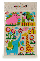 stickervel Dierentuin junior 83 x 51 cm
