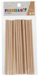 stokjes 9,5 x 0,5 cm hout naturel 20-delig